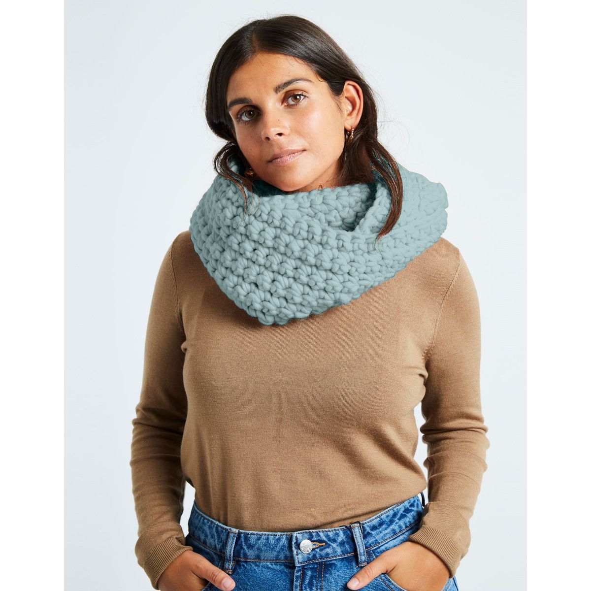 【GOOD GRIEF!】 Ribbed Knit Snood Enid's Snood - Wednesday-Inspired Crochet Snood Free Pattern