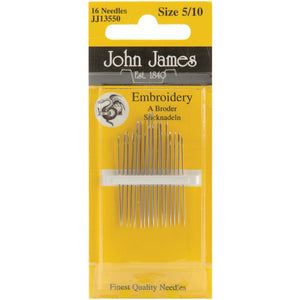 John James Hand Embroidery Needles Assorted 12/Pkg