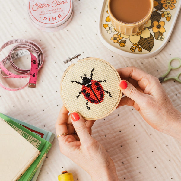 Cotton Clara Ladybug Cross Stitch