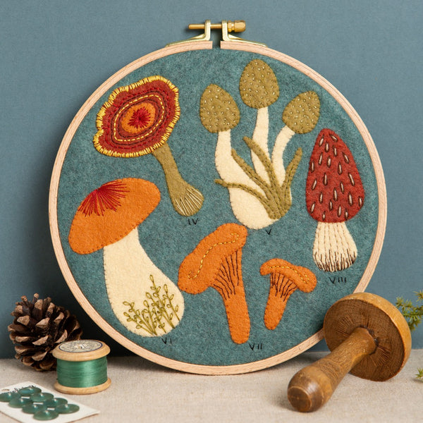 Fungi Appliqué Hoop Craft Kit