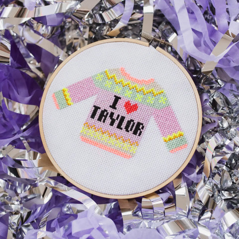 Cotton Clara I Love Taylor Cross Stitch Kit