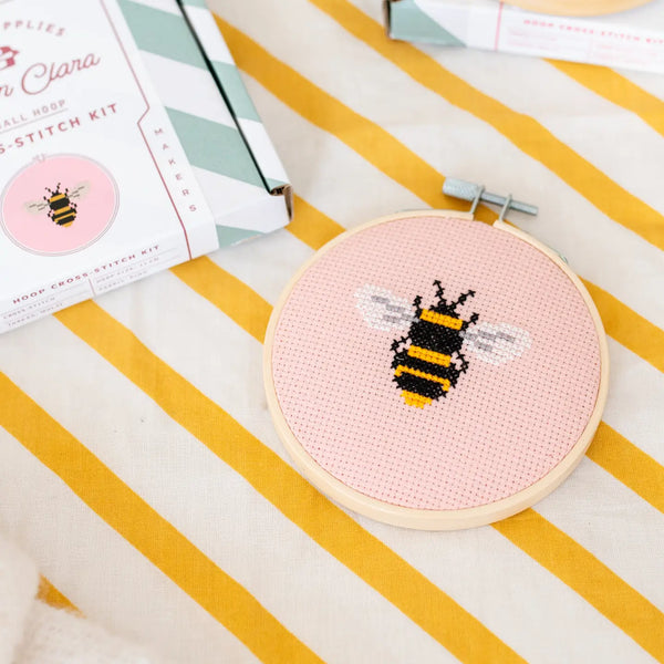 Cotton Clara Beginner Bumble Bee Cross Stitch Kit