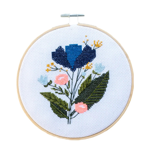 Cotton Clara Midnight Floral Cross Stitch Kit