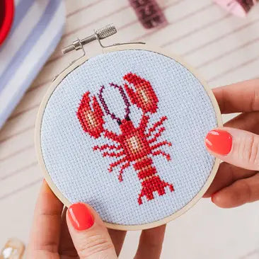 Cotton Clara Lobster Cross Stitch Kit