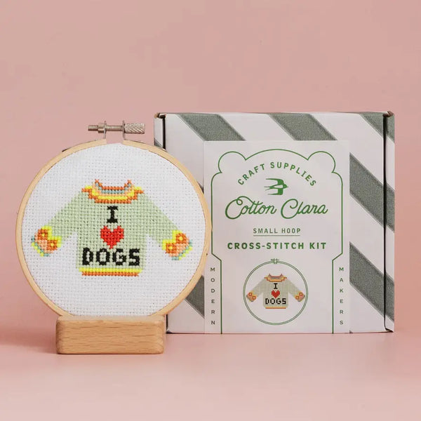 Cotton Clara Dog Lover Cross Stitch Kit