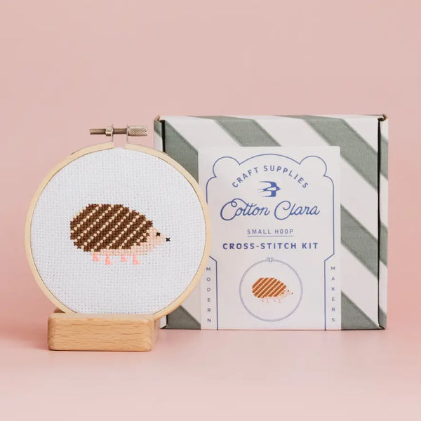 Cotton Clara Hedgehog Cross Stitch Kit