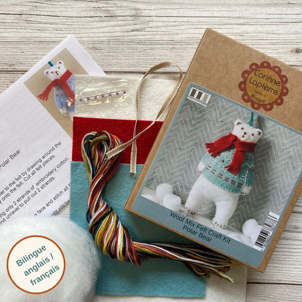 Polar Bear Felt Craft Mini Kit