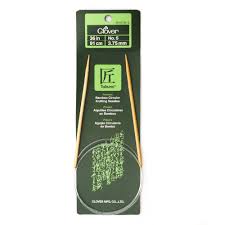 36 in/ 91 cm Clover Circular Knitting Needle - Takumi Bamboo Circular Knitting Needles