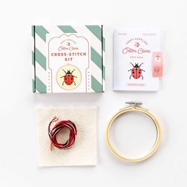 Cotton Clara Ladybug Cross Stitch