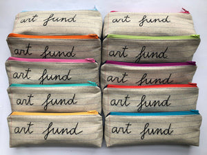 Art Fund Bag with Color Zippers