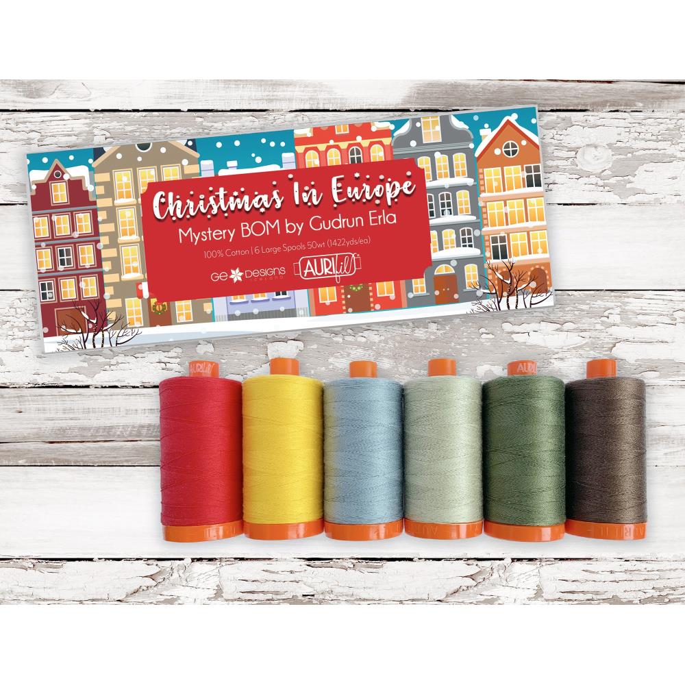 Aurifil Designer Thread Collection Christmas In Europe By Gudrun Erla