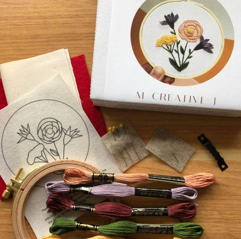 Blooming Wildflower Embroidery Kit