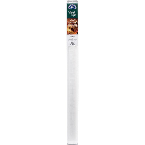 Charles Craft Gold Standard Aida 14 Count 20"X24" Box - White