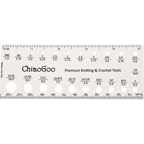 ChiaoGoo Knitting and Crochet Needle Gauges