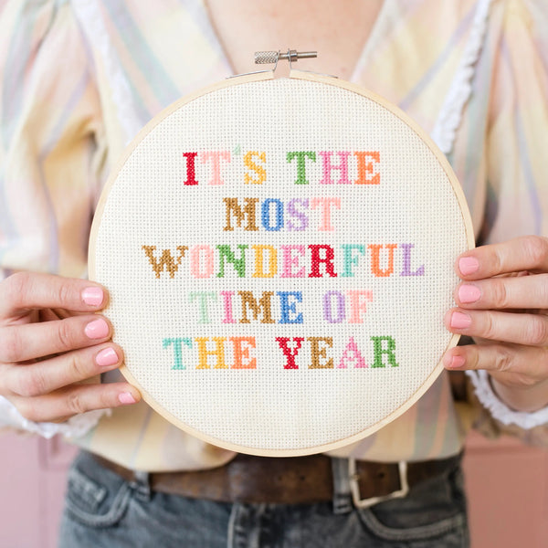 Cross Stitch Kit - It's The Most Wonderful Time of Year Advent