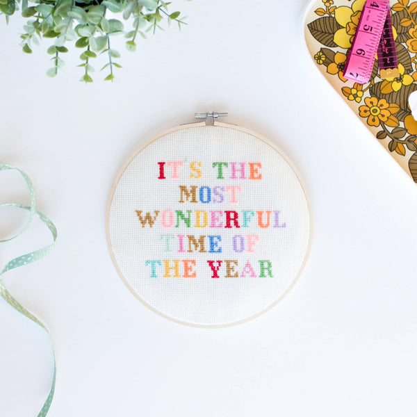 Cross Stitch Kit - It's The Most Wonderful Time of Year Advent