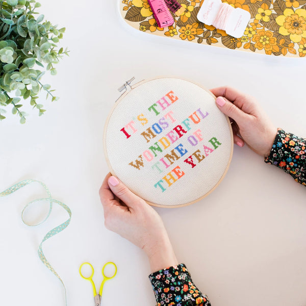Cross Stitch Kit - It's The Most Wonderful Time of Year Advent
