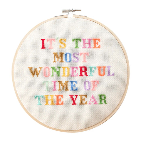 Cross Stitch Kit - It's The Most Wonderful Time of Year Advent