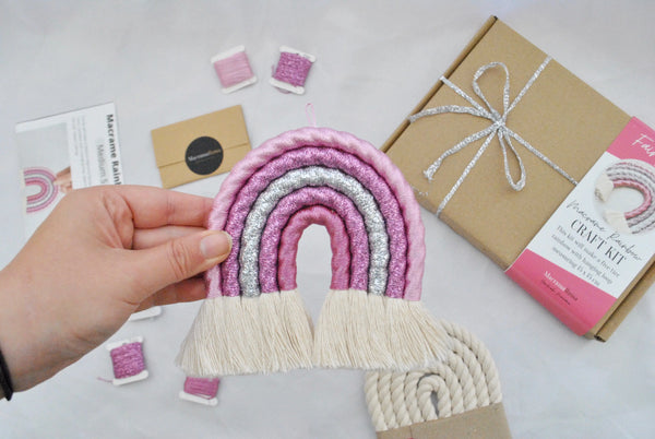 DIY Medium Macrame Rainbow Craft Kits