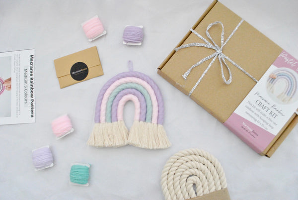 DIY Medium Macrame Rainbow Craft Kits