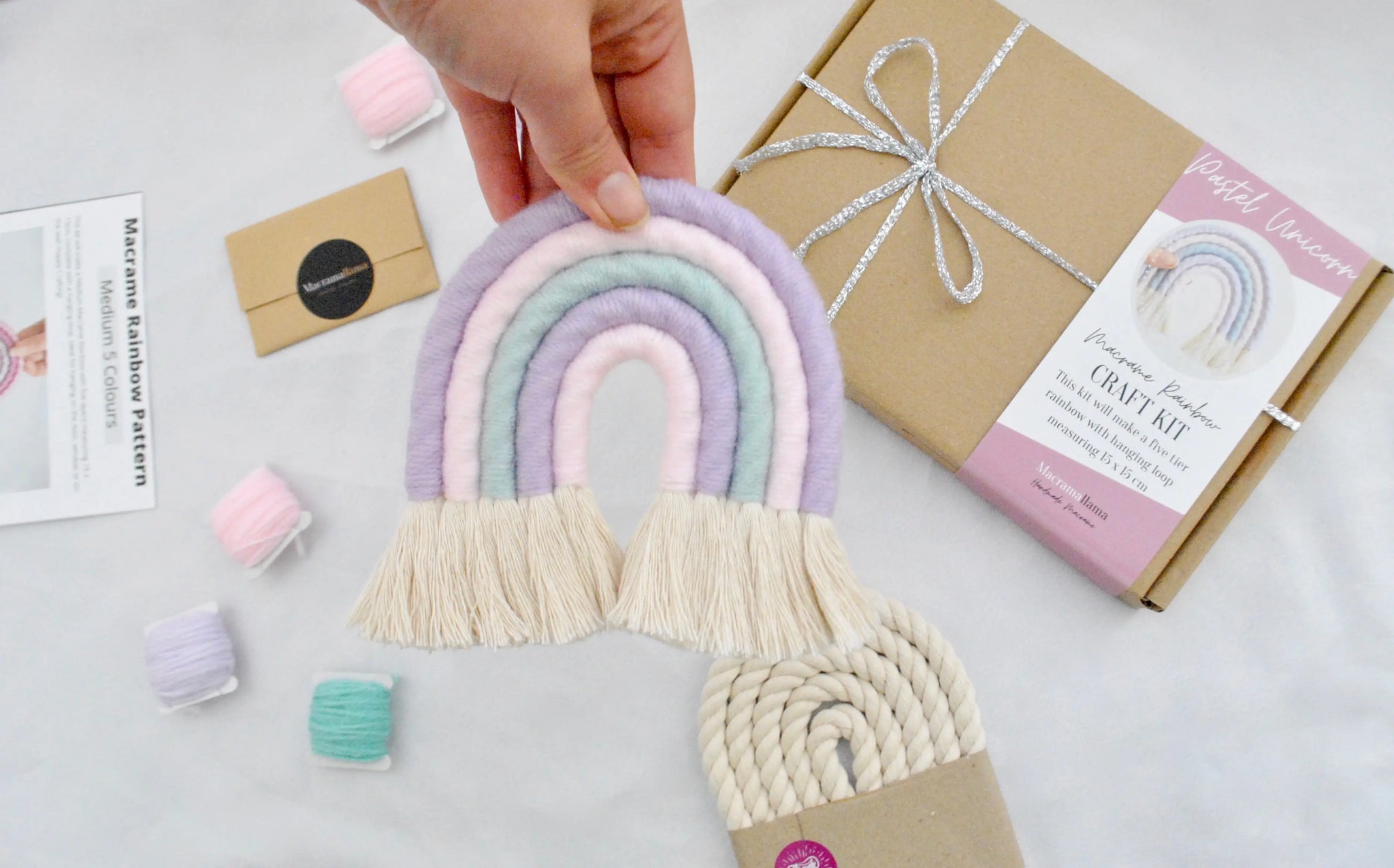 DIY Medium Macrame Rainbow Craft Kits