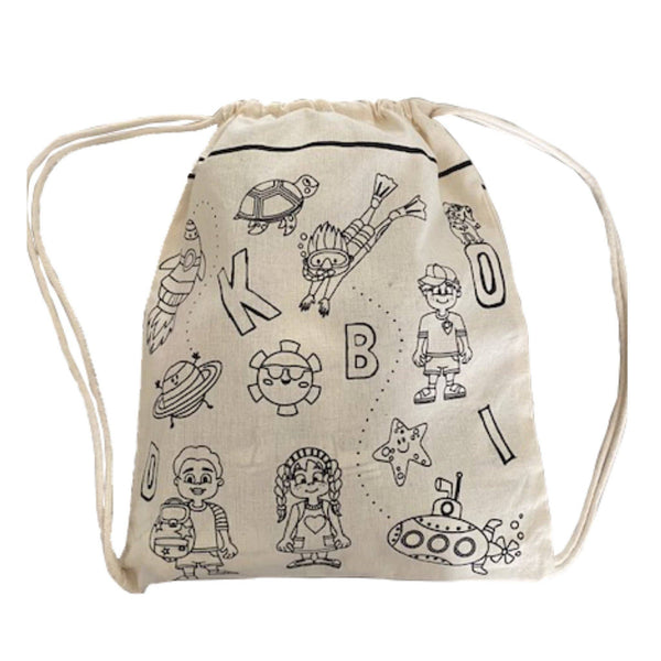 Kiboo Kids Drawstring Backpack for Coloring