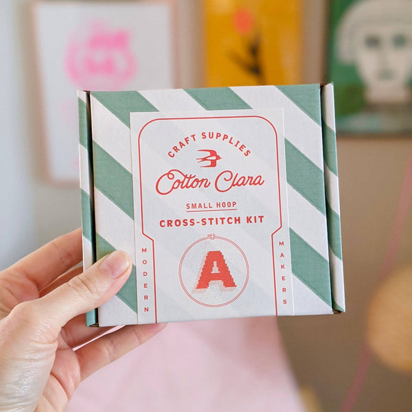 Drop Shadow Alphabet Cross Stitch Kit by Cotton Clara