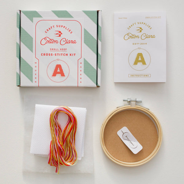 Drop Shadow Alphabet Cross Stitch Kit by Cotton Clara