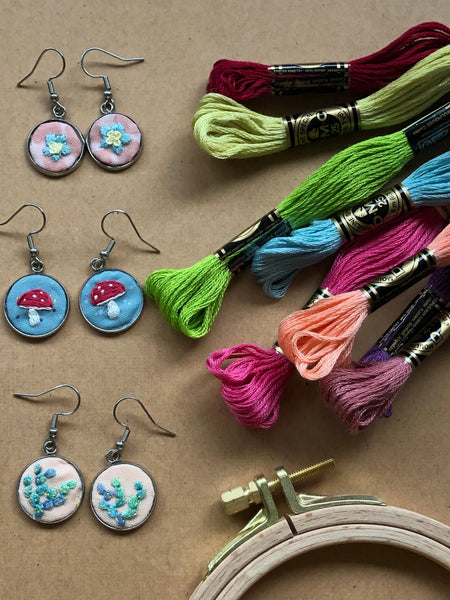 Embroidered Earrings Kit