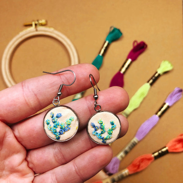 Embroidered Earrings Kit