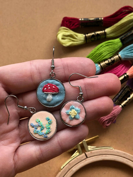 Embroidered Earrings Kit