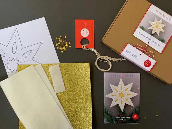 Beaded Star Christmas Tree Topper Kit