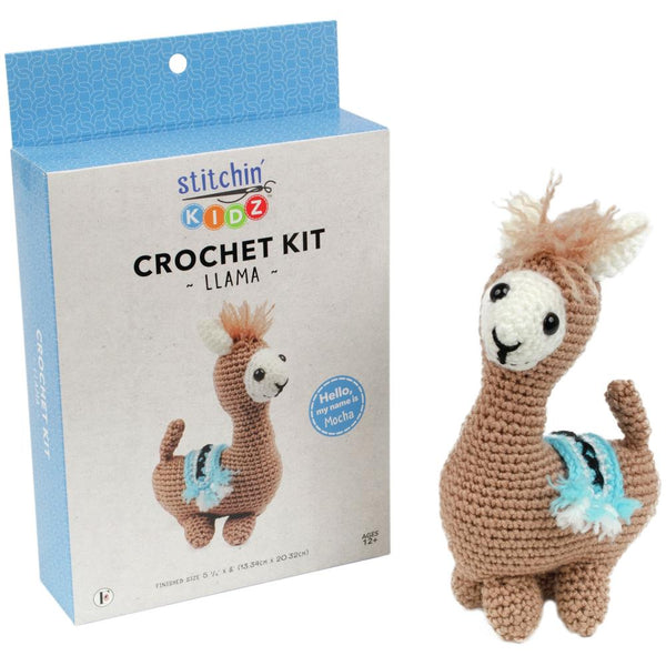 4 Pack Fabric Editions Mini Crochet Kit-Tiger 3X3 CRCHKTMI-SFTIG
