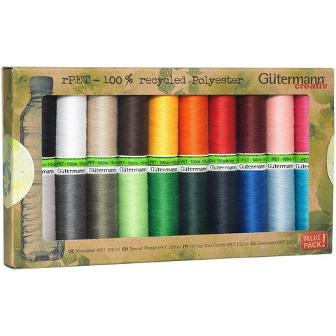 Gutermann rPET Polyester Sew-All Thread Set - 20 Spools