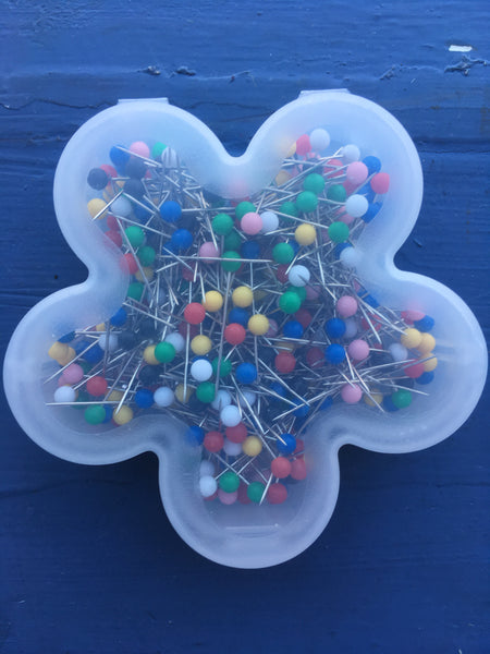 Pins, Sewing pins, Flower pins, sewing supplies, crafts, Hipstitch , West Newton, MA, Sewing studio, creativity, crafts, notions, parties, gifts, Hipstitch. cute gifts.