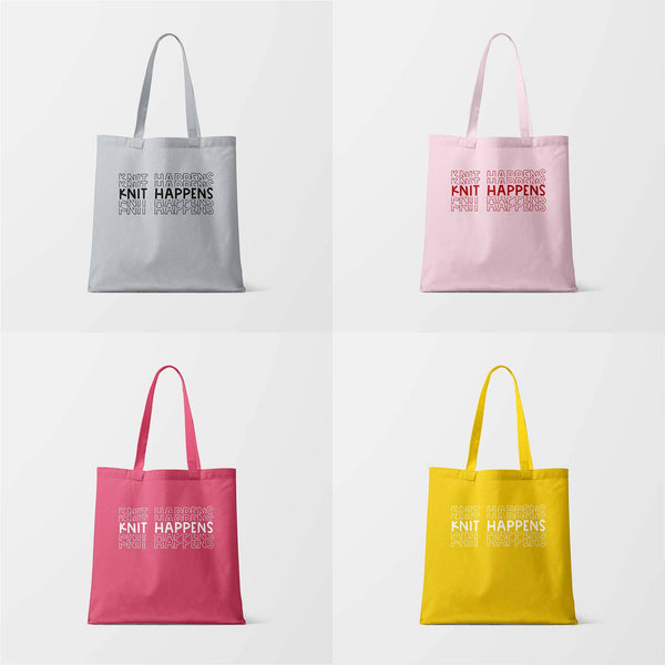 Knit Happens Knitting Tote Bag