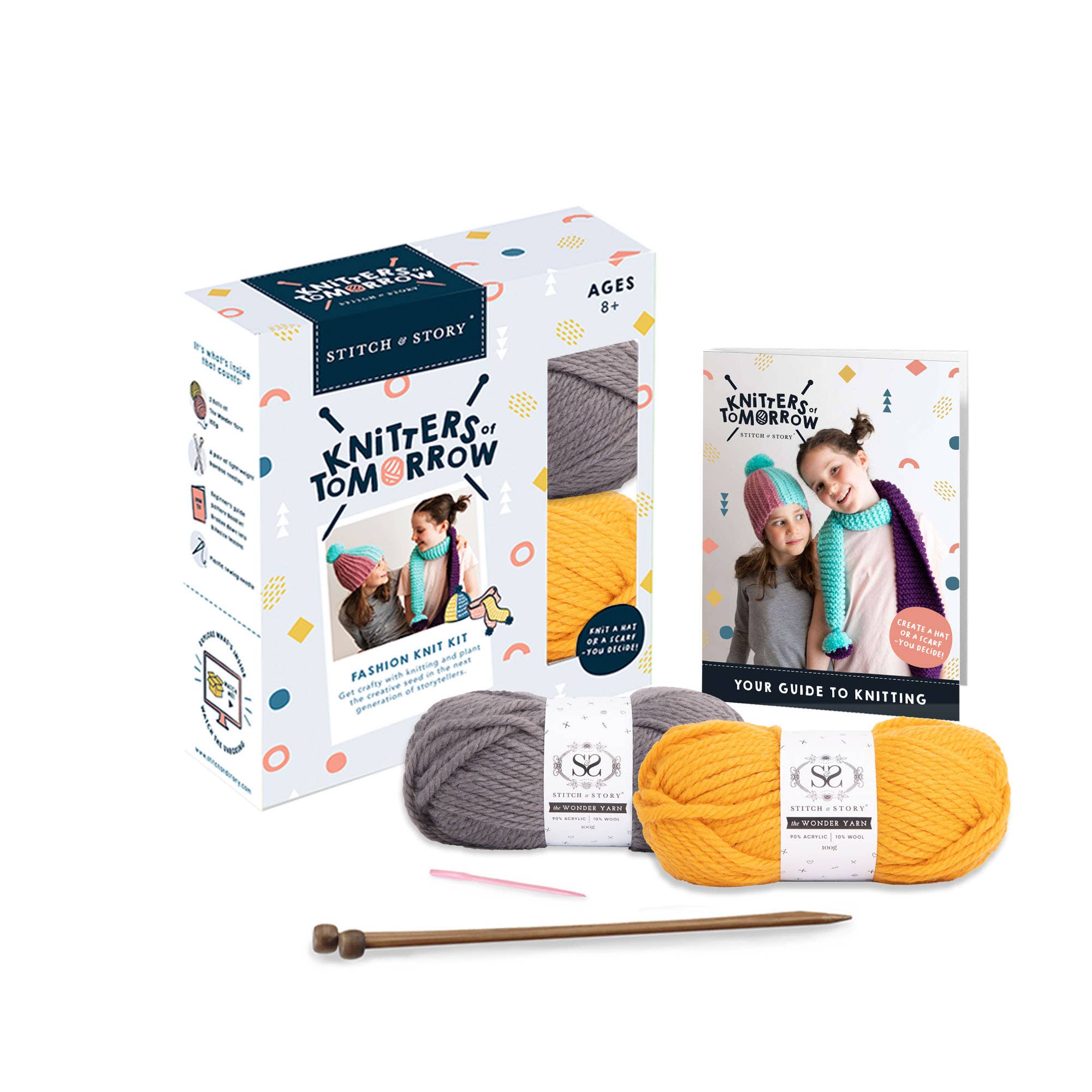 The Spinning Hand Learn to Knit Kit Best Knitting Kit for Beginners