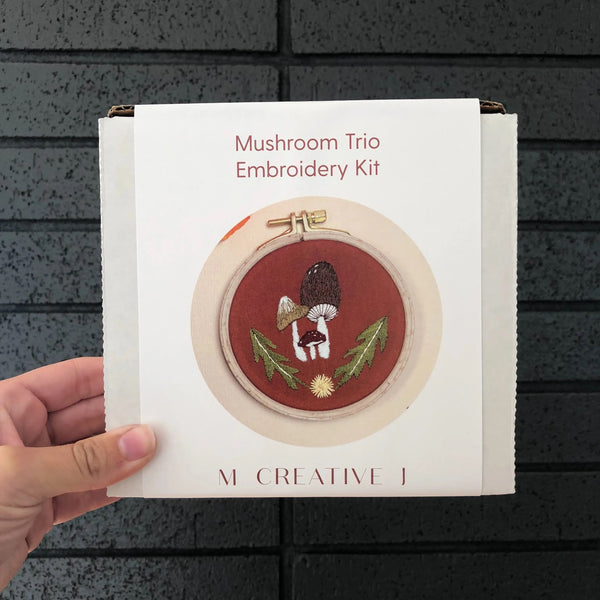 Mushroom Trio Embroidery Kit