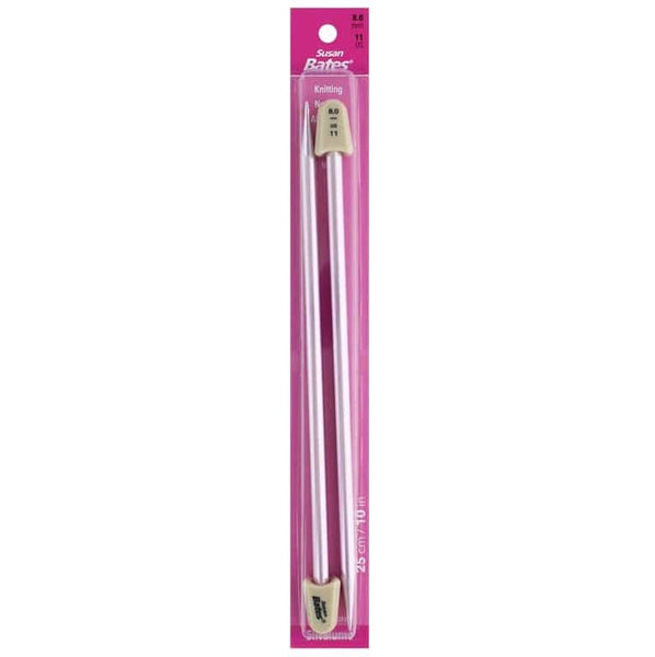 10" Silvalume Knitting Needles