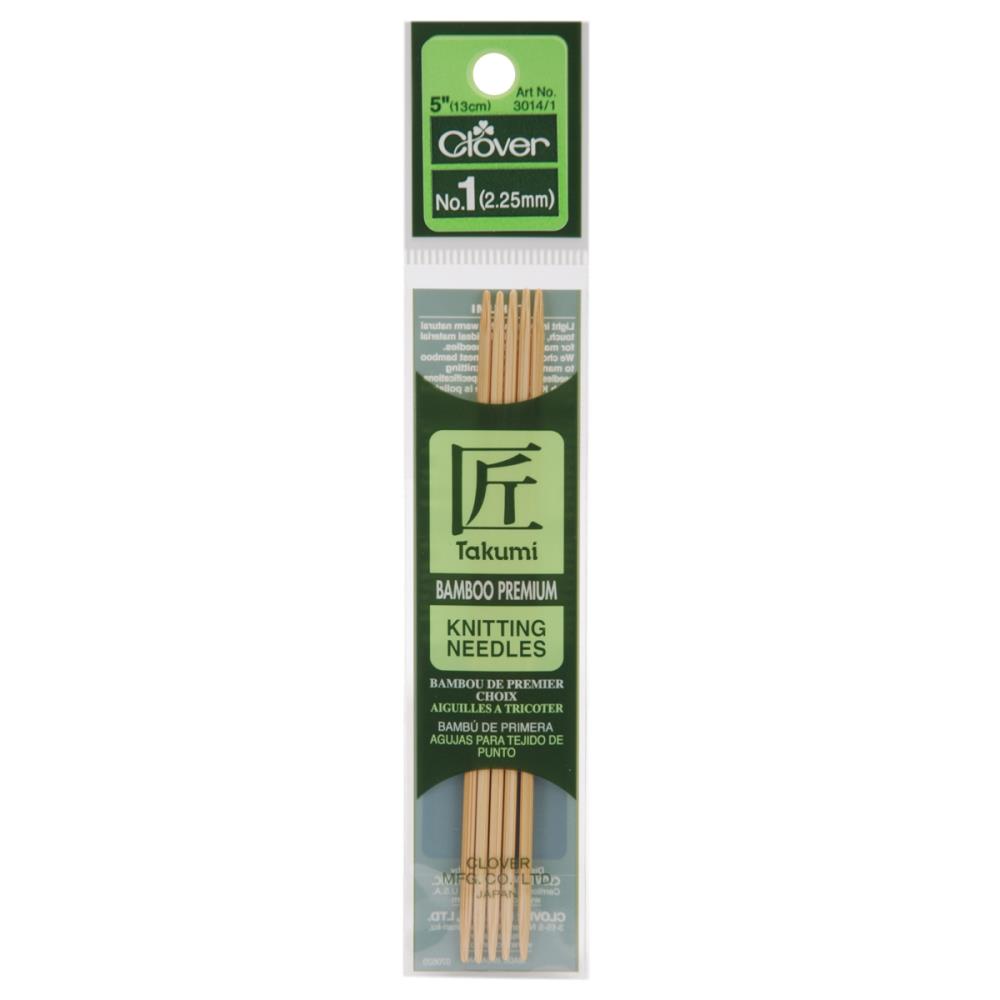 Takumi Bamboo Double Point Knitting Needles 5" 5/Pkg