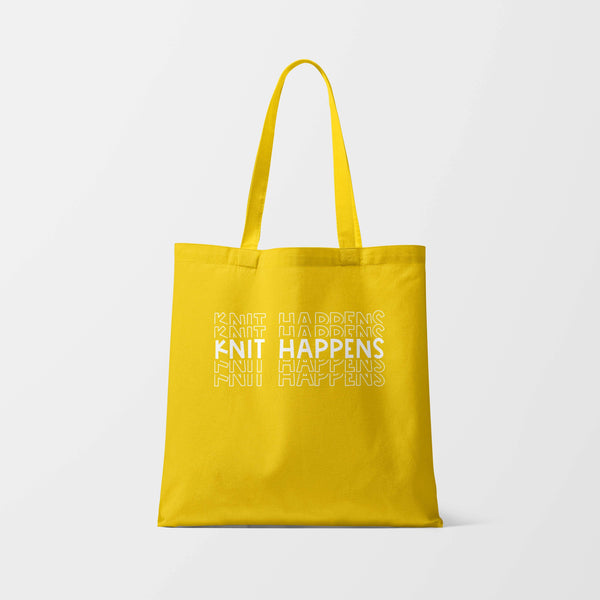 Knit Happens Knitting Tote Bag